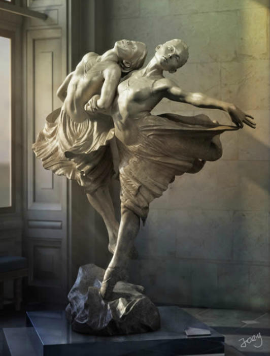 Dance the dream, scultura digitale realizzata con ZBrush